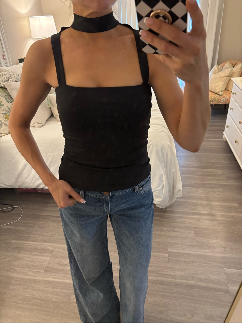 🖤 Donna Mizani Choker Halter Top